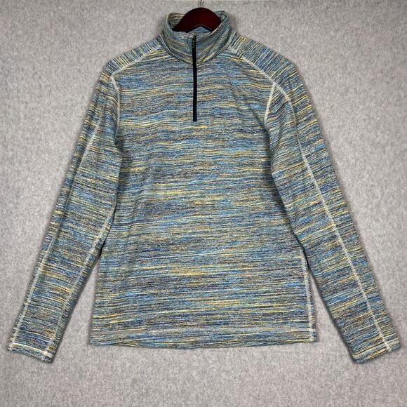 Lululemon Mens S ? Surge Warm 1/2 Zip in Space Dye Camo Deep Navy Alberta Lake - Picture 2 of 9